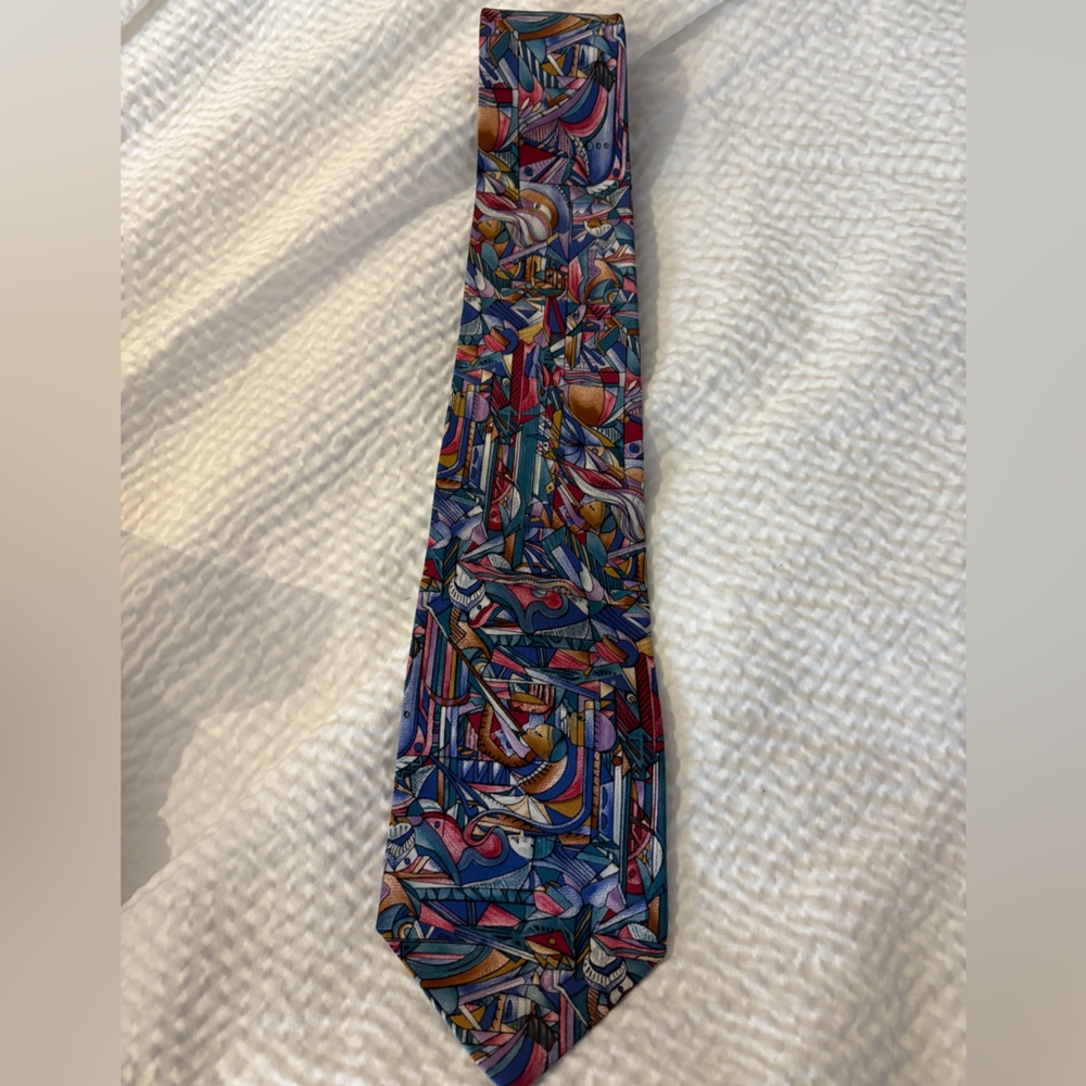 Vintage Miles Davis 100% Silk Vibrant Men's Tie